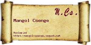 Mangol Csenge névjegykártya